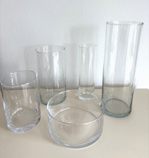 Glas Vase Zylinder - Dekovasen, Dekogl&auml;ser - rund, verschiedene Gr&ouml;&szlig;en