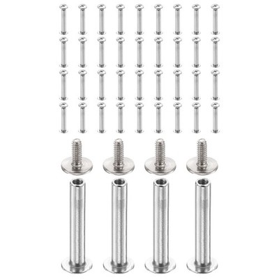 40set Phillips Chicago Screw M2x17mm Binding Post Screw, Silver