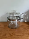 Vintage Pyrex Flameware 7756-B Glass Percolator 6 Cup Coffee Pot (Complete Set)