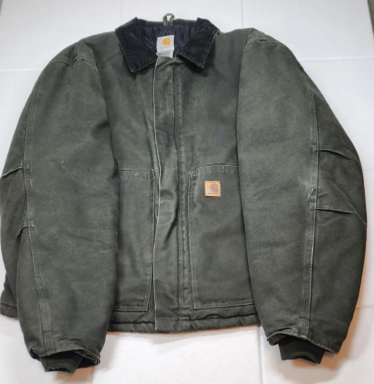 Vintage Carhartt J22 MOS Jacket Men's XL Moss Green Sandstone Arctic Quilt Lined image 22