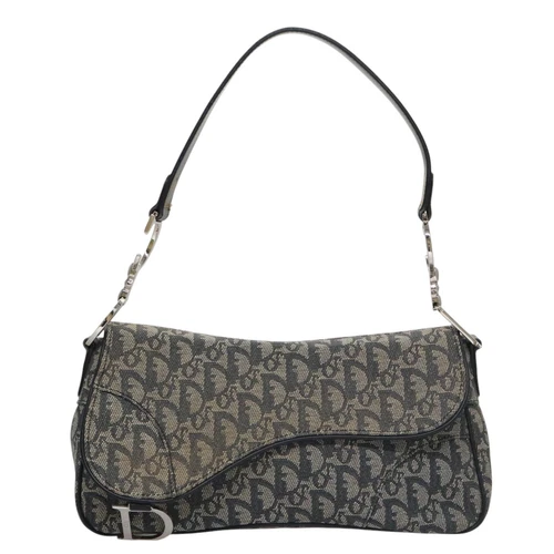 Sac bandoulière Dior en toile marine selle authentique