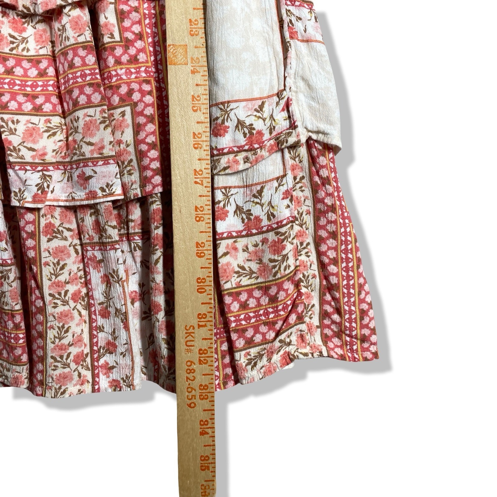 American Eagle Floral Patchwork Tiered Mini Dress… - image 6