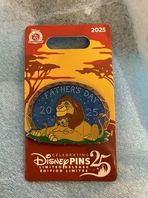 2025 DISNEY FATHER'S DAY PIN LION KING MUFASA SIMBA LR