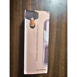 YANBUER Portable Cordless Hair Straightening Brush - Pink