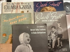 Vintage Baby Knitting Pattern Books Lot of 5 Jack Frost Bernat Bucilla Columbia