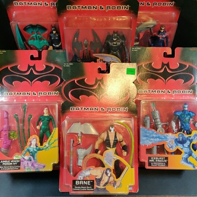 Lot of Batman and Robin Action Figures In box Batgirl Mr. Freeze Poison Ivy Bane