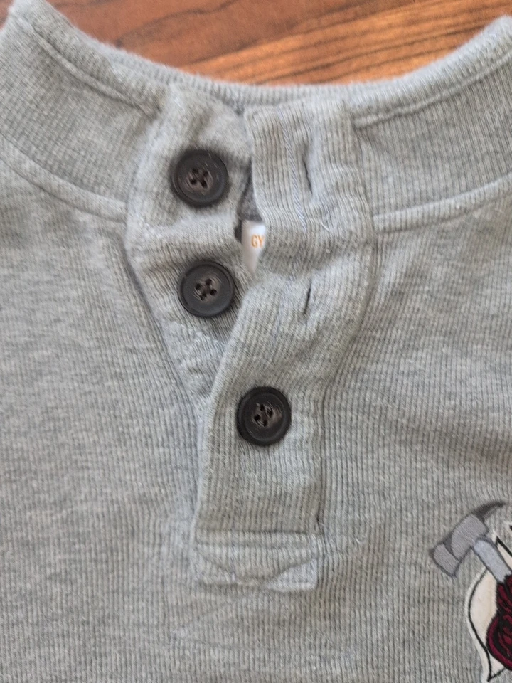 Parche de sombrero de fuego suéter gris Gymboree - talla M (7/8) Foto 3 de 4