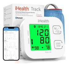 iHealth Track Smart Upper Arm Blood Pressure Monitor Bluetooth Wireless App