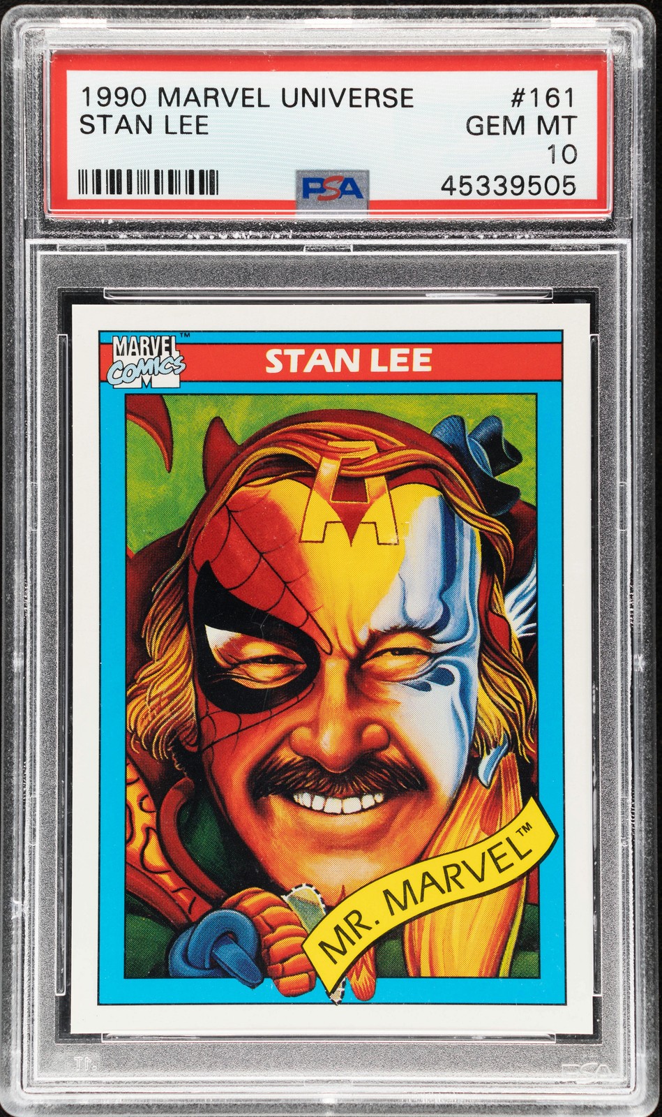 1990 Marvel Universe Stan Lee Mr Marvel #161 PSA 10