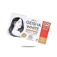 Geisha White Cleansing Bar Soap 3 x 65g Kojic Acid Niacinamide Papaya
