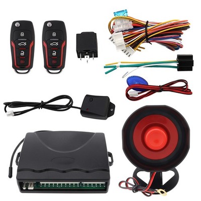 Universal 12V Car Alarm Keyless Entry System with Remote Control Siren Sensor