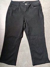 Womens 3/4 Three Quarter Cropped Trousers Ladies