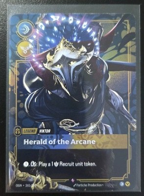 Riftbound League Of Legends Foil Rare Card OGN 265 Viktor, Herald of Arcane