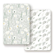 Stretchy Ultra Soft Jersey Knit Fitted Pack n Play Sheets Set 2 Pack, Univers...