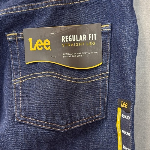 Pantalones de mezclilla para hombre Lee calce regular pierna recta 40/30 nuevos con etiquetas - Imagen 5 de 8