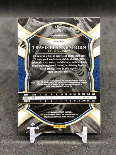 2021 Select Travis Blankenhorn ZEBRA CONCOURSE PRIZM SSP CASE HIT RC No. 75 📈 - Picture 7 of 12