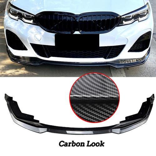 19-2022 FOR BMW 3 SERIES G20 M340I M SPORT CARBON FIBER FRONT BUMPER SPOILER LIP - Picture 1 of 11