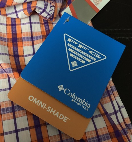 NUEVO CON ETIQUETAS Columbia PFG Clemson Tigers LS Super Tamiami Camisa Para Hombres Talla XL D4 - Imagen 6 de 10