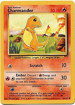 POKEMON BASE SET CARD 46/102 Charmander