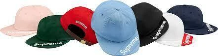 Supreme Visor Label 6 Panel Cap Black Green Red S/S 18
