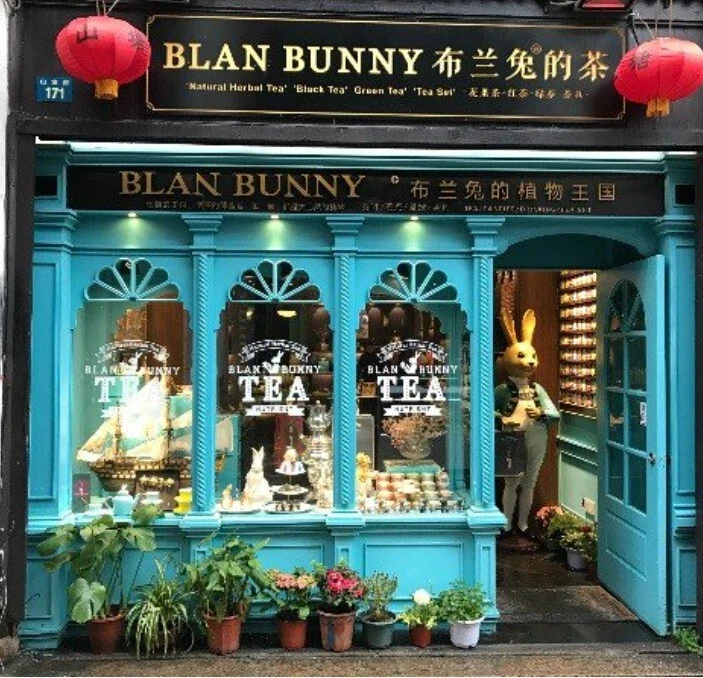 Base de Tetera BLAN BUNNY y 4 Tazas de Doble Pared con Vela Tea Lite Caja Original 🍃🐰 Foto 2 de 4