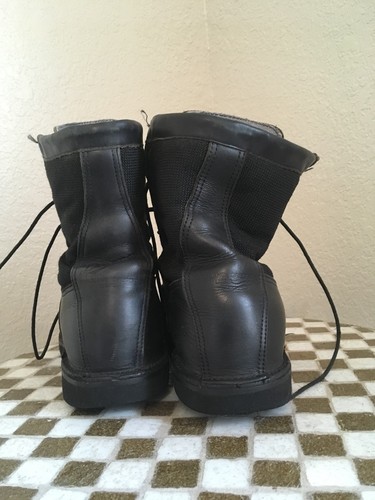 MADE IN USA DISTRESSED VINTAGE DANNER BLACK MILITARY LACE UP DRILL BOOTS 7 D - Picture 5 of 8