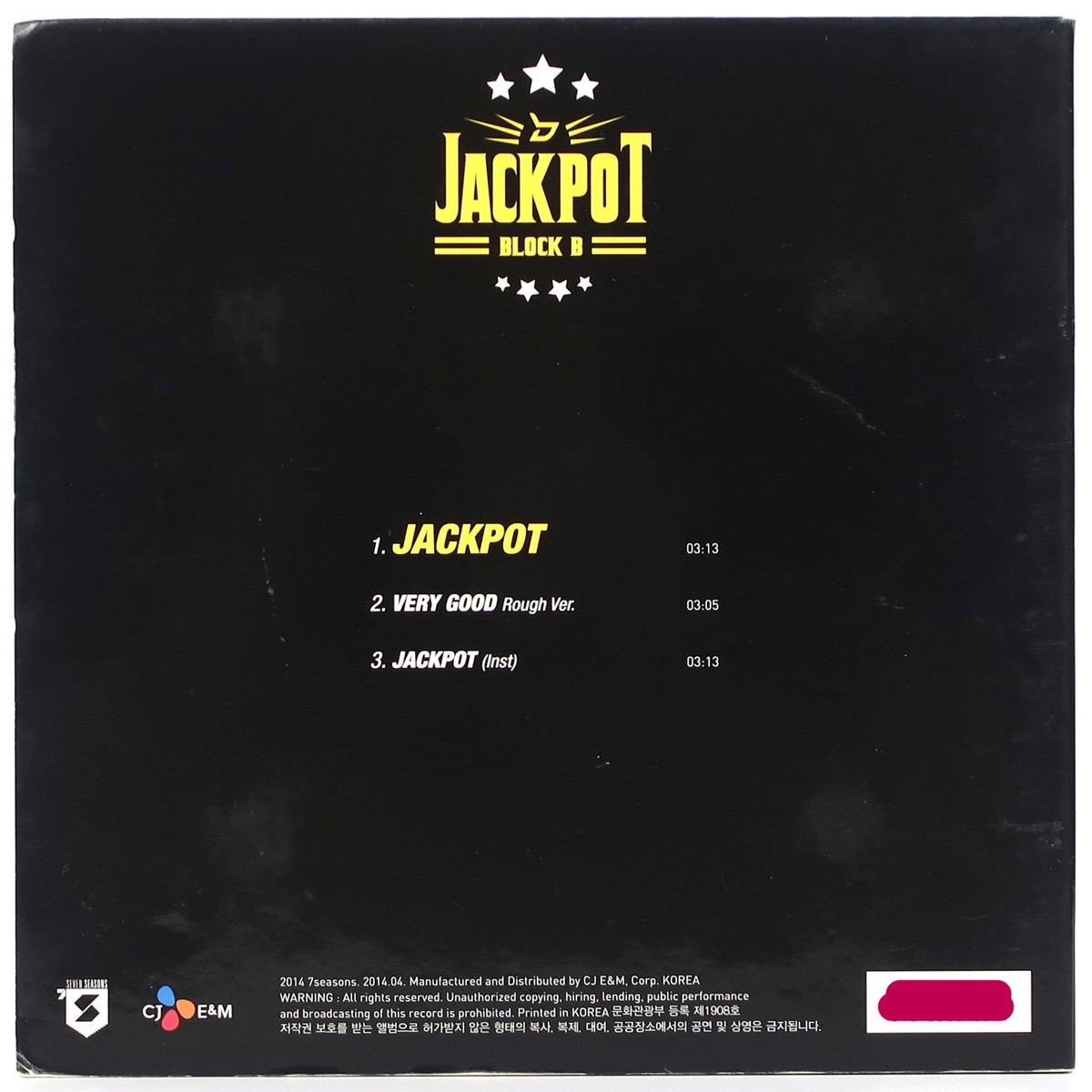 Block B - Jackpot Signed Autographed CD Album Promo 2014 K