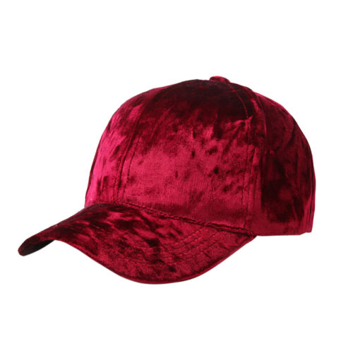 Gorras de béisbol de terciopelo liso informales de verano para mujeres gorras ajustables con viseras - Imagen 20 de 25