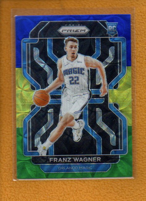 Franz Wagner 2021-22 Panini Prizm Rookie Choice Blue Yellow Green RC #310