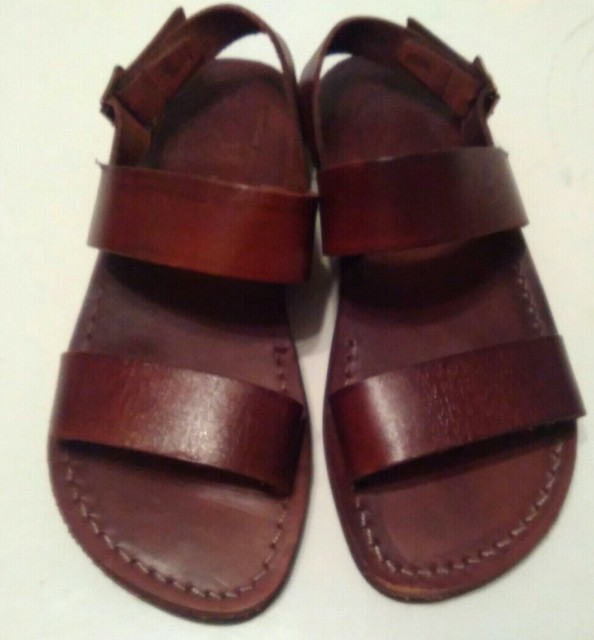 Camel Jerusalem Brown Leather Sandals Sz 36 EUR Handmade Great Shape Adjustable | eBay