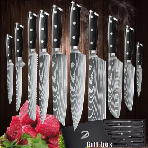 Handmade HAND FORGED Damascus Stainless Steel Chef Knife Set Kitchen Knives Set