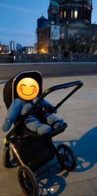 Kinderwagen 2 In 1gebraucht MOON STYLE schwarz Rose Gold
