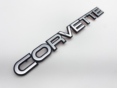 1x New For 84-1989 Chevrolet Corvette GM Rear Bumper Emblem 14064531（Chrome )