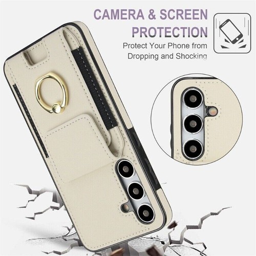 Luxury Stand Ring Card Slot Cover Case For S24 S23 FE S22 S21 Ultra A15 A53 A14 - Picture 28 of 66