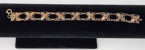 Antikes europäisches 835 Silber aufwendiges filigranes Gliederarmband 7,75 cm verziert - Bild 2 von 21