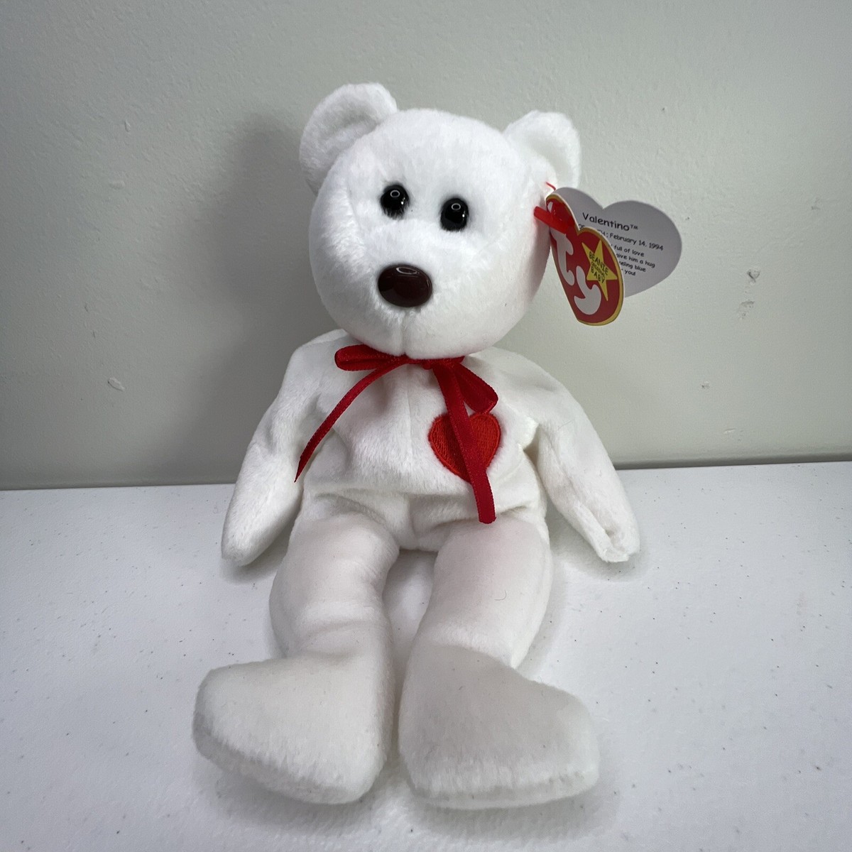 VALENTINO TY Beanie Baby Rare MINT Retired Brown Nose 1993/94 PVC