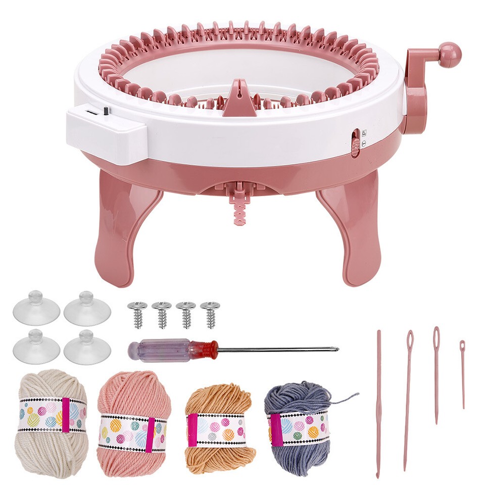 48PIN DIY Machine Knitting Set Smart Weaving Loom Kit for Sock Hat Kids