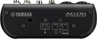 【YAMAHA】AG06 MK2 YAMAHA AG06 AG06MK2 B Black 6ch Live Streaming Mixer USB