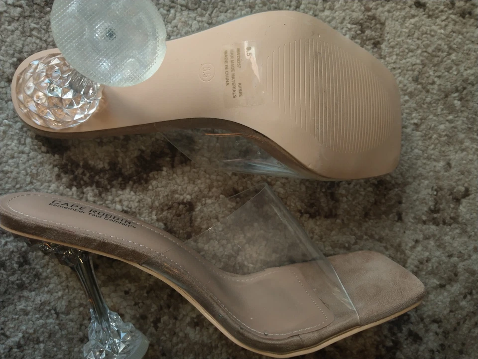 Cape Robbin Womens Ahmee (See Through) Crystal Heels Size 8.5 - Image 4 of 4