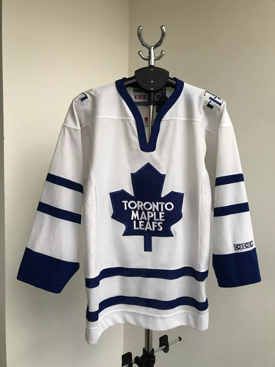 Men's Vintage CCM Toronto Maple Leafs NHL Home Blue White Jersey