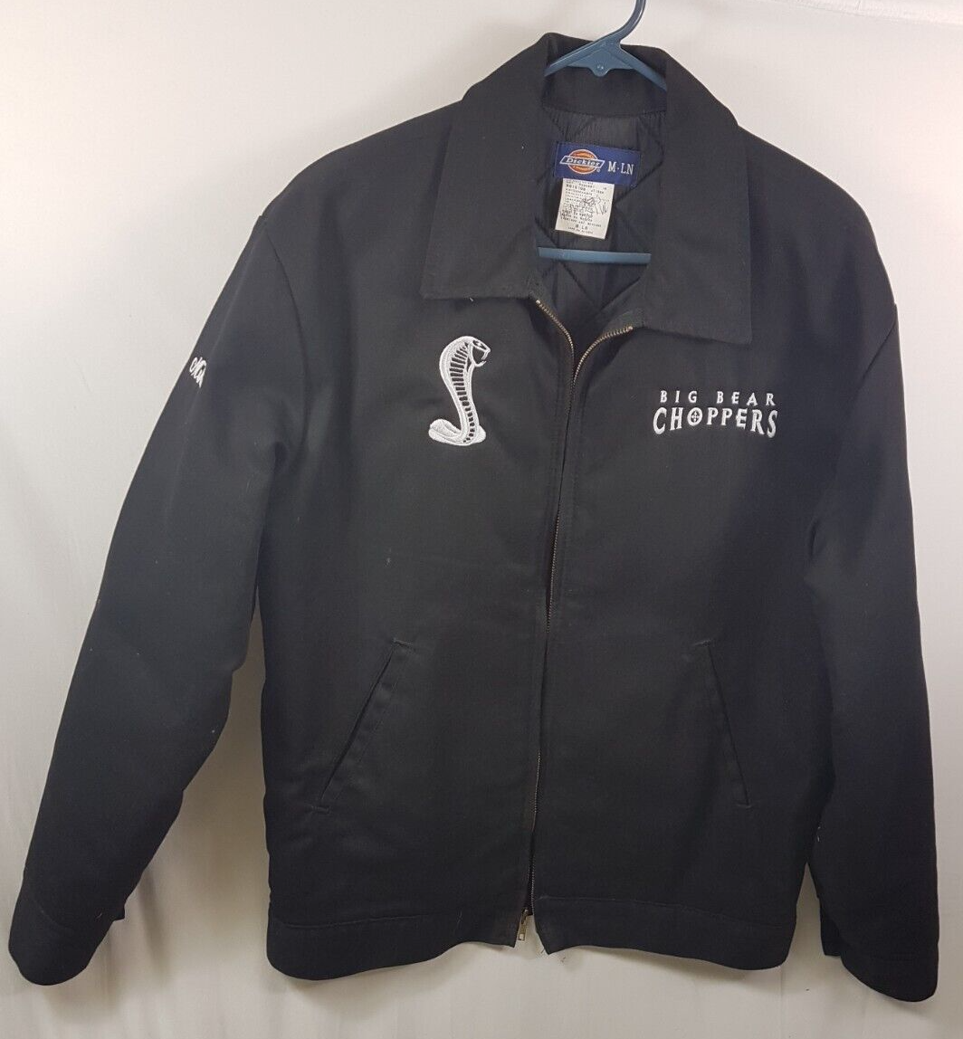 Big Bear Choppers Dickies Zip Black Jacket Mens Medium M-LN Big Bear Choppers Dickies Zip Black Jacket Mens Medium M-LN