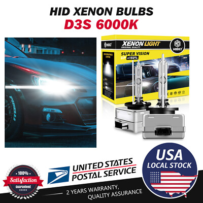 2PCS NEW OEM D3S 6000K 42403 42302 66340 66340HBI HID XENON HEADLIGHT BULBS SET
