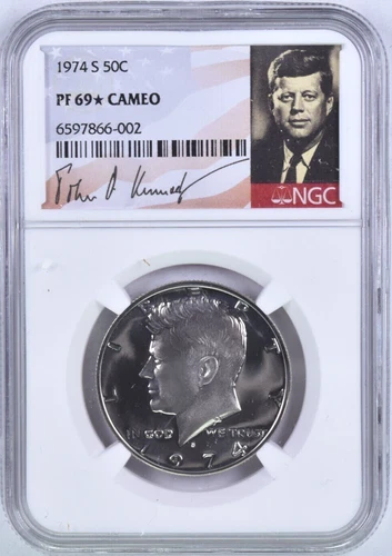 1974 S Kennedy Half Dollar 50c NGC PF69 ✯ Cameo ✯ STAR Rare Proof ✯ ✯