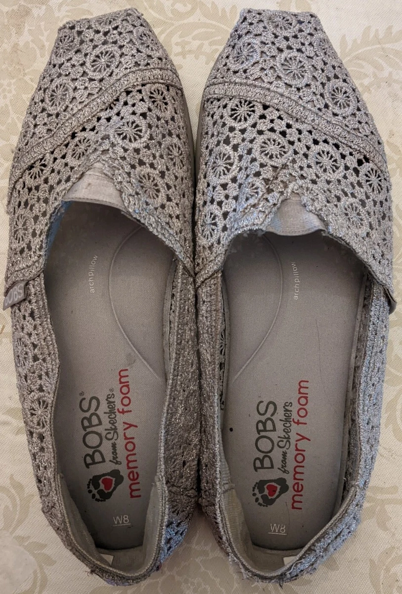 Skechers bobs best sale silver
