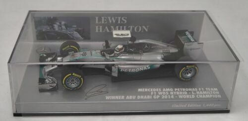 Minichamps 1:43 Mercedes W05 Abu Dhabi GP 2014 - Champion du Monde Lewis Hamilton - Photo 1/5