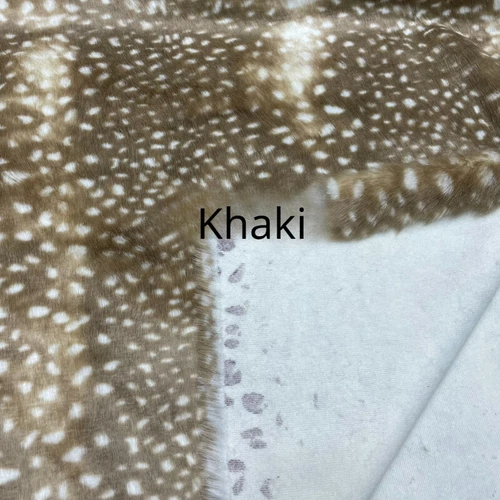 Faux Fur Sika Deer Dot Pattern Fabric Plush Fluffy Furry Craft Pad 45 50cm - Picture 9 of 17