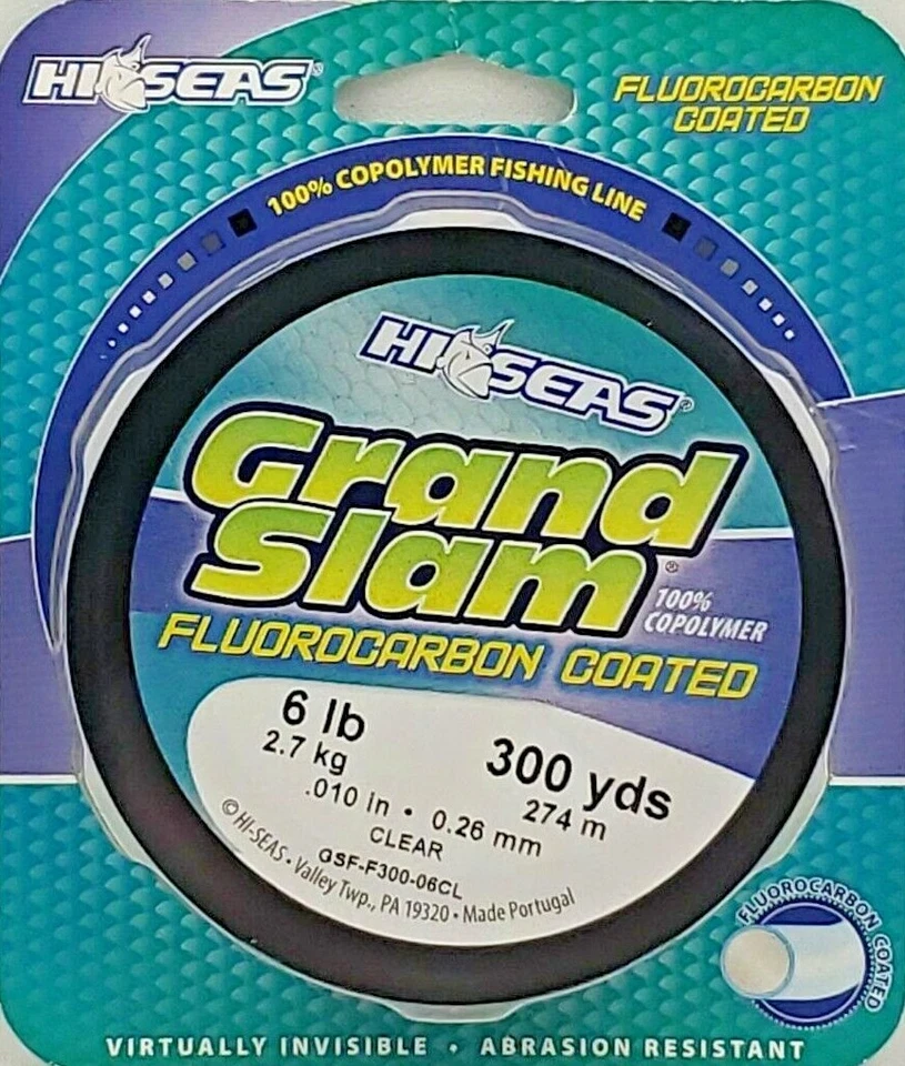 Línea de pesca 100 % copolímero fluorocarbono 300 yardas 6 lb transparente resistente a la abrasión Foto 3 de 4