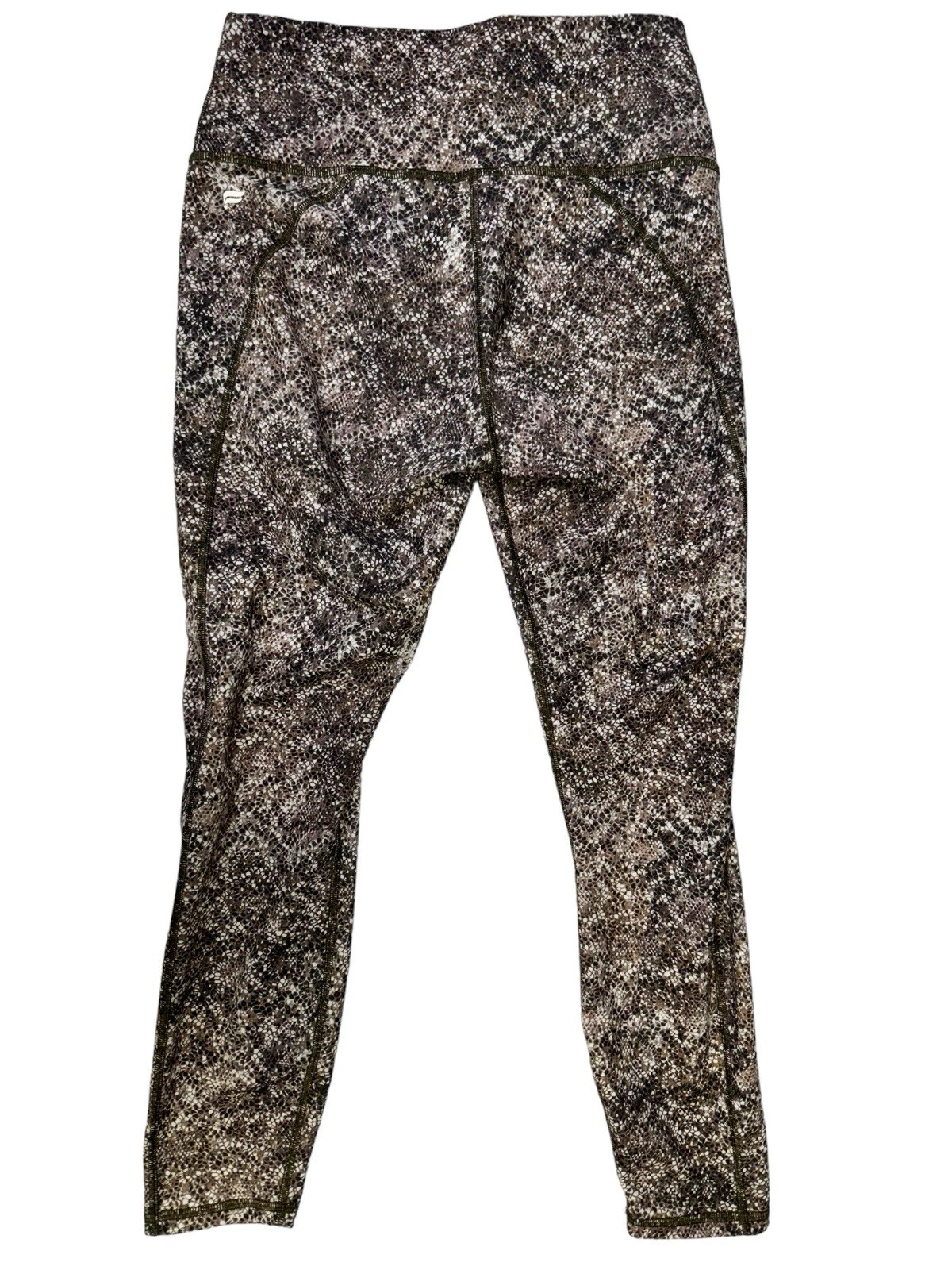 fabletics snake skin print athletic high-waist euc leggings
