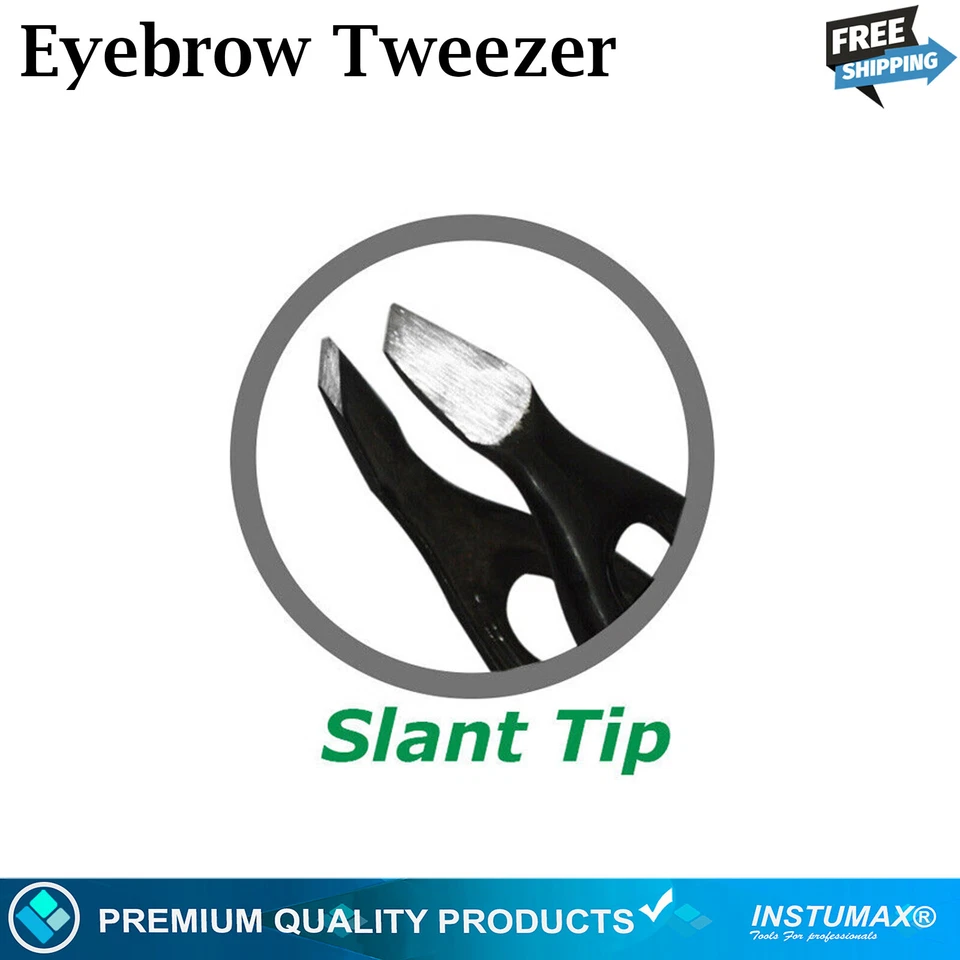 Pinzas de cejas profesionales Pinza de pelo inclinada para hombres y mujeres depilador Foto 2 de 2