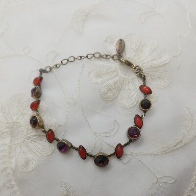 VINTAGE PILGRIM DANISH DESIGN RHINESTONE AND BEAD BRACELET